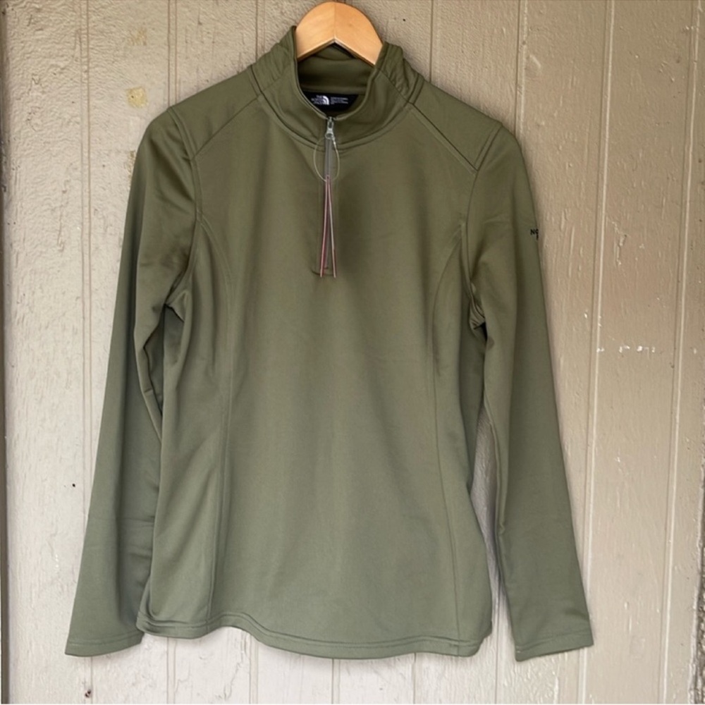 The North Face tech Olive Green Women's Quarter-Zip Top - Picture 4 of 14